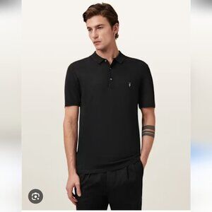 ALLSAINTS | Polo Shirt Mens Black Sz LARGE